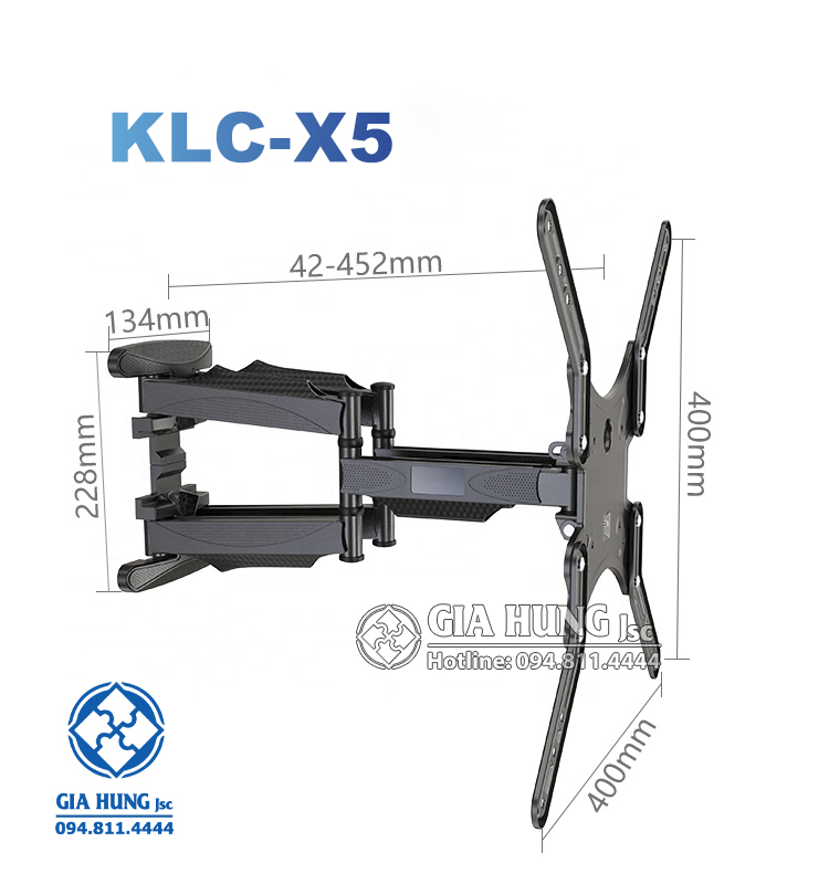 GIÁ TREO TIVI XOAY KALOC X5 TAY ĐÔI CHẮC CHẮN CHỊU TẢI TRỌNG CAO