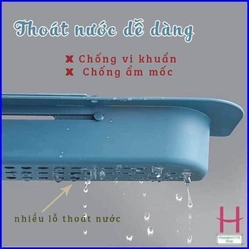 Kệ nhựa gác bồn rửa chén co giãn rút gọn đa năng nhựa Việt Nhật - Giá để đồ rửa chén bát gấp gọn gác cạnh bồn
