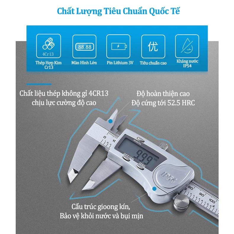 Thước kẹp điện tử chống nước Syntek thép không gỉ bền bỉ, chống bụi bẩn và ẩm mốc