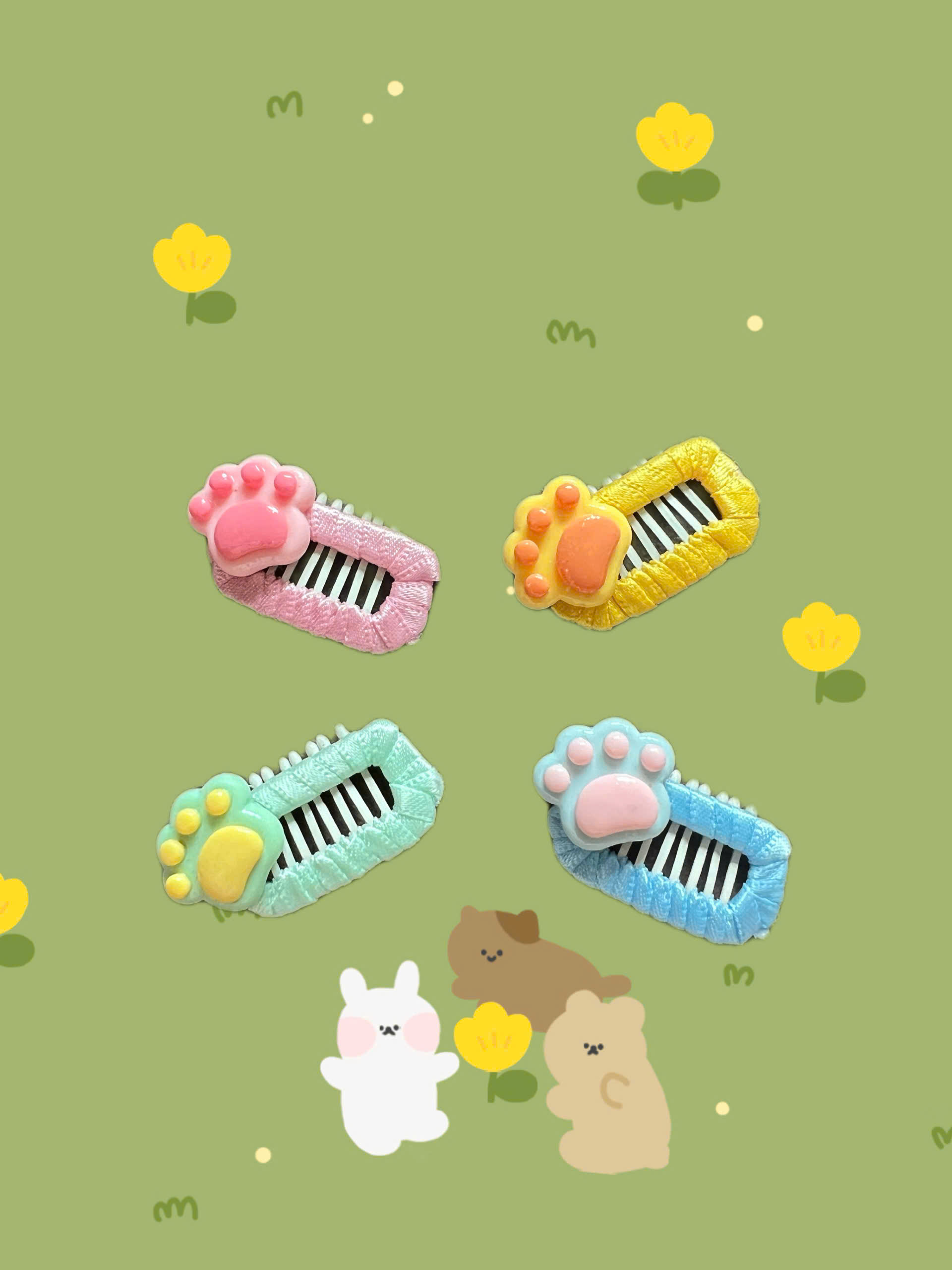 NƠ KẸP TÓC BUỘC TÓC CÀI TÓC CHÂN CHÓ MÈO THỜI TRANG DỄ THƯƠNG MÃ 37 CHO THÚ CƯNG CHÓ MÈO