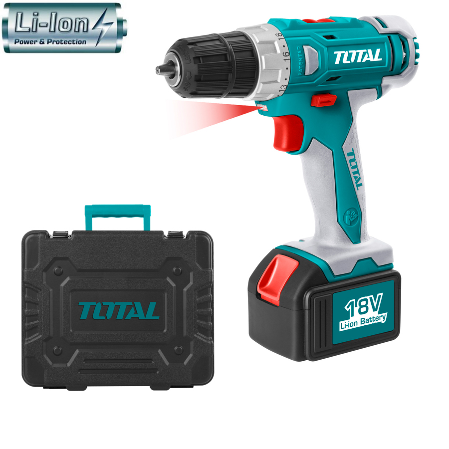 Máy khoan pin Lion Total 18V TDLI228180 (2 pin - 13 phụ kiện)