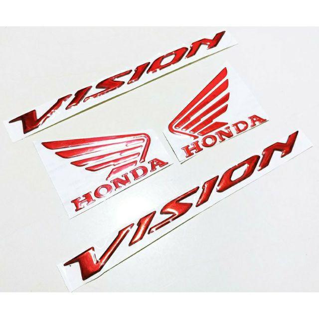 Tem dán, decal chữ nổi vision và logo cánh chim