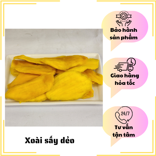 Đặc Sản Nha Trang -Xoài Sấy Dẻo Nguyên Chất Chua Chua Ngọt Ngọt Không Xơ Không Cứng, Seavy Gói 500gr