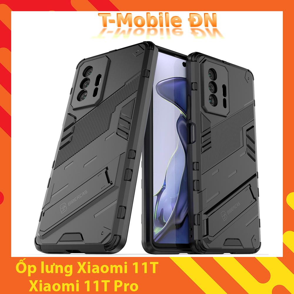 Ốp lưng cho Xiaomi 11T Pro, Ốp chống sốc Iron Man PUNK cao cấp kèm giá đỡ cho Xiaomi 11T