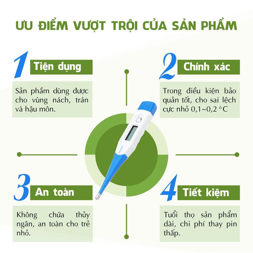 Nhiệt kế điện tử đầu mềm loại tốt mẫu mới phù hợp cho trẻ nhỏ và người lớn cho khả năng đo nhanh