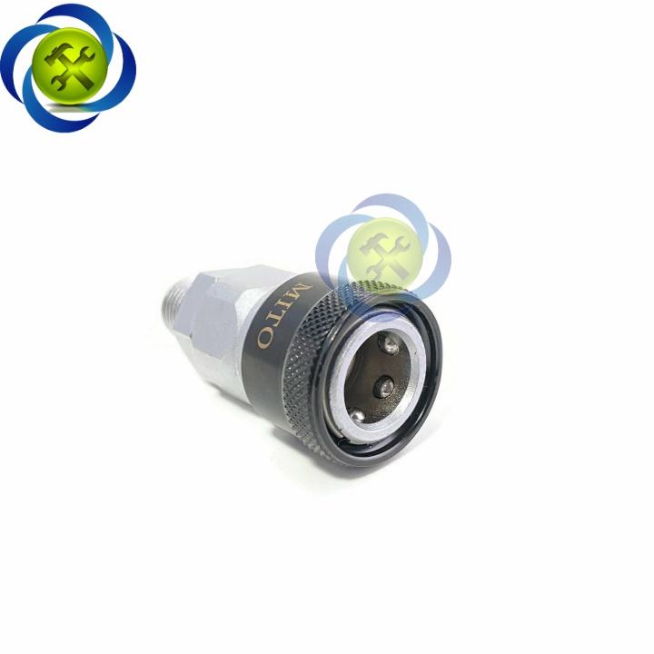 Đầu nối hơi ren ngoài 13mm Mito SM20  loại 1/4 PT