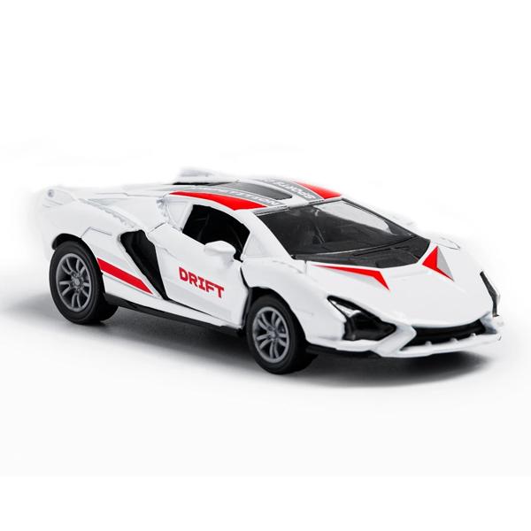 Đồ Chơi Mô Hình Xe Hợp Kim Chạy Đà - Alloy Pull Back Car - Toys&amp;Joys 53251 - Xe Đua L Hai Cửa - Màu Trắng