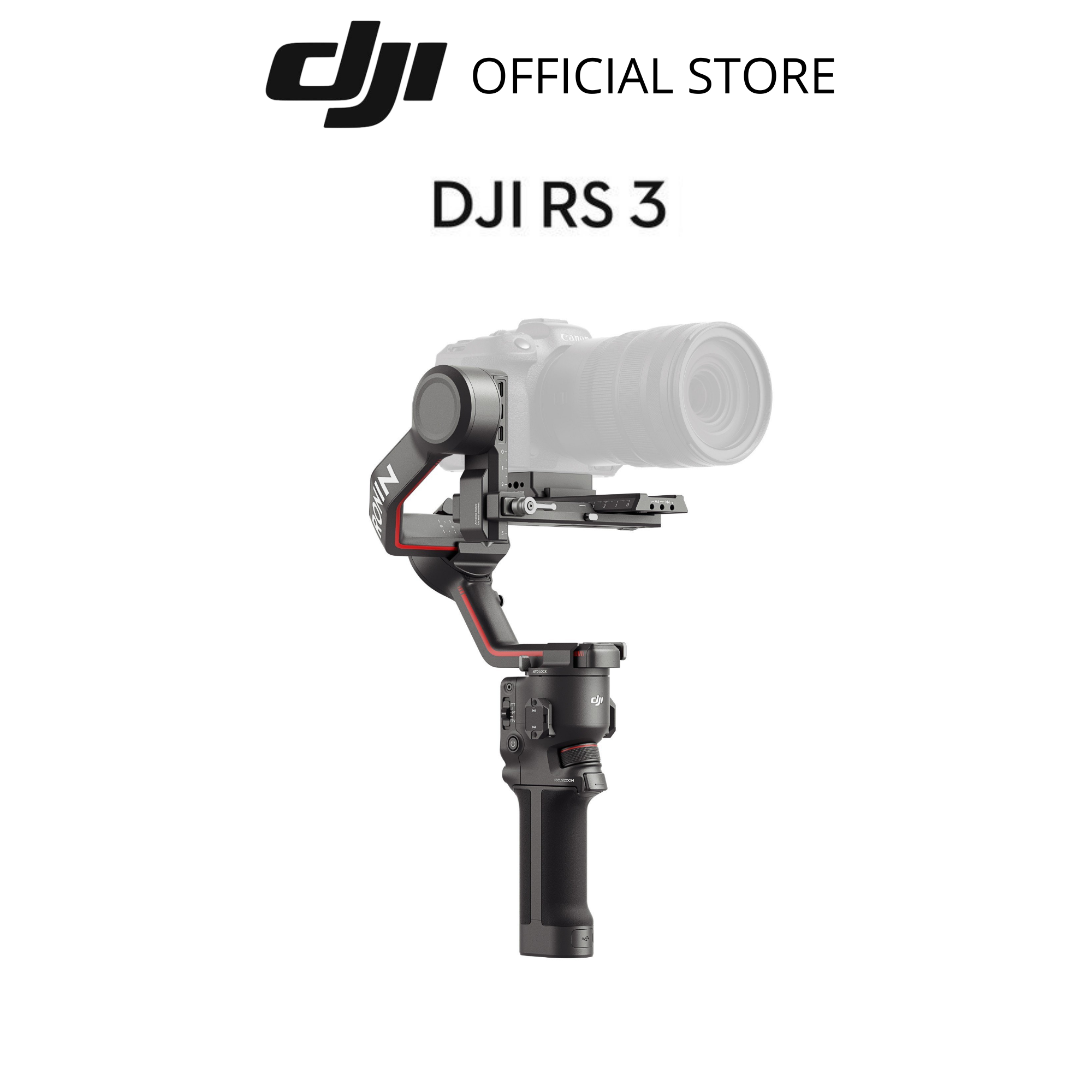 Gimbal máy ảnh DJI RS 3 cho camera DSLR và Mirrorless chống rung ba trục tải trọng 3kg (DJI RS 3) - Hàng chính hãng