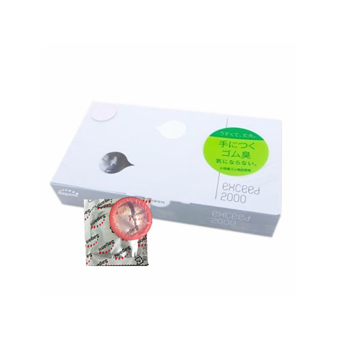 Bao Cao Su Sagami Exceed 2000 - Thiết Kế 3D - 2 Lớp Lượn Sóng Chống Tuột