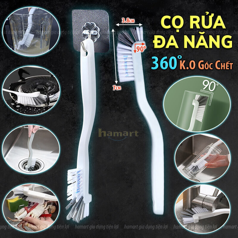 Bàn Chải Cọ Rửa Đa Năng Cốc Chai Lọ Thuỷ Tinh Ly Bình Sữa Chổi Vệ Sinh Bếp Khe Rãnh Hẹp Phòng Tắm