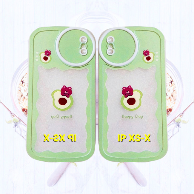 Ốp Điện Thoại Mềm Chống Sốc Trong Suốt Viền Xanh Dễ Thương Dành Cho IPHONE XS/X
