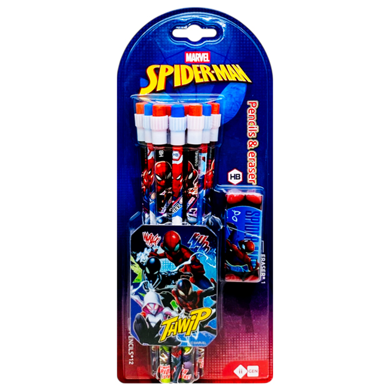 Ligen - Vỉ 12 Viết Chì HB Spiderman 310029