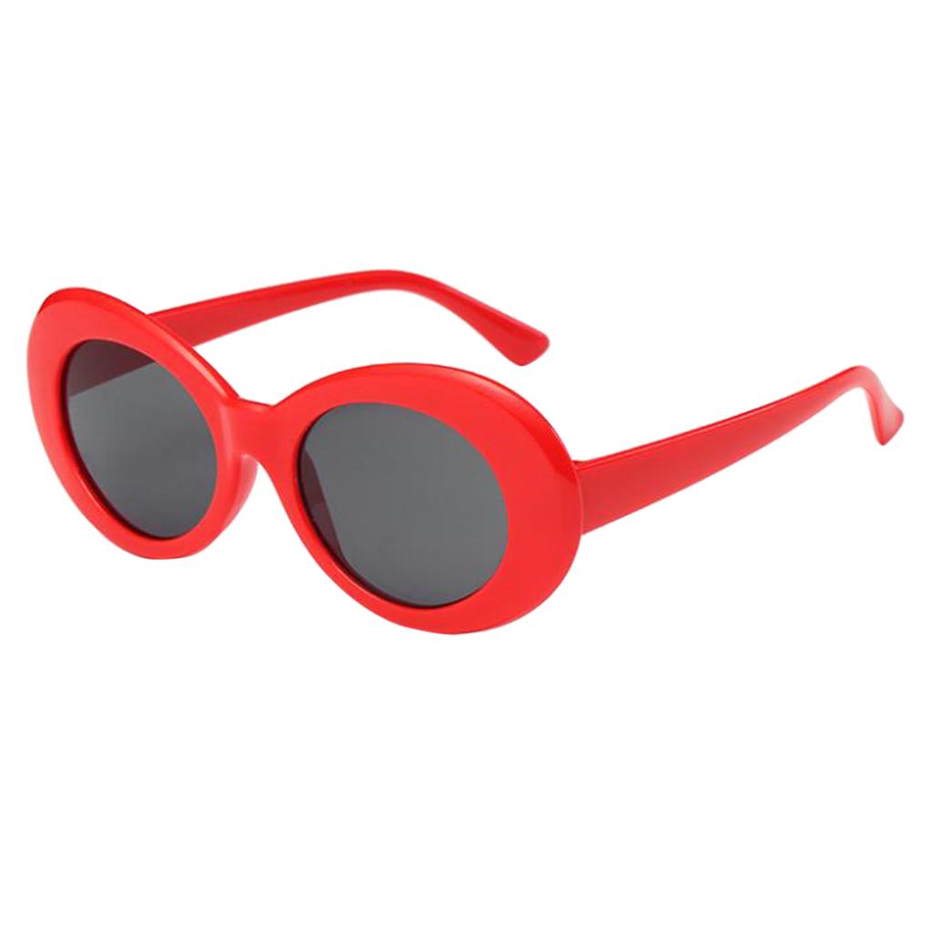 Vintage Retro Women Men Glasses Round Mirror Lens Sunglasses Red+Grey