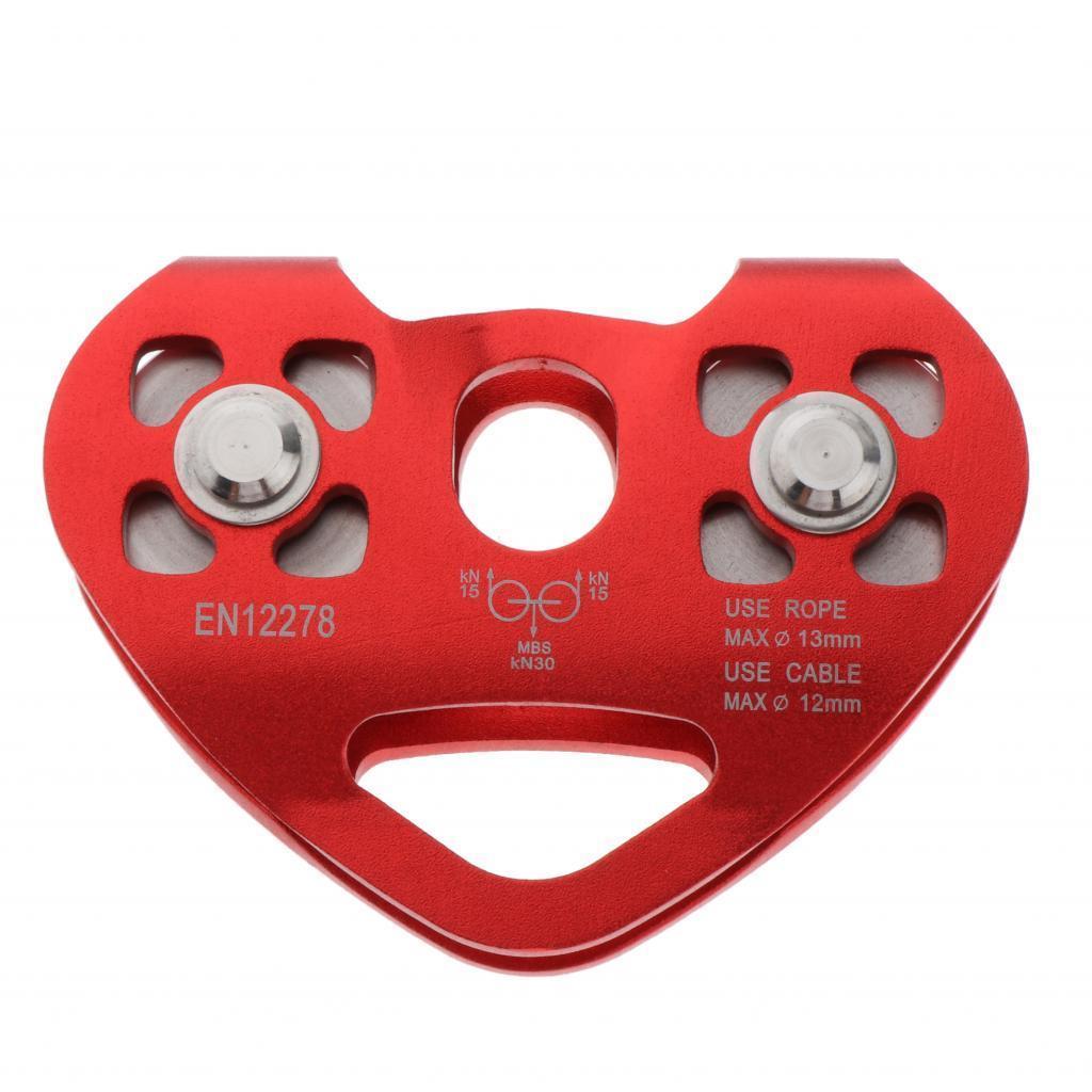 Tandem Speed Dual Pulley 30KN Climbing Mountaineering Buckle Carabiner Red