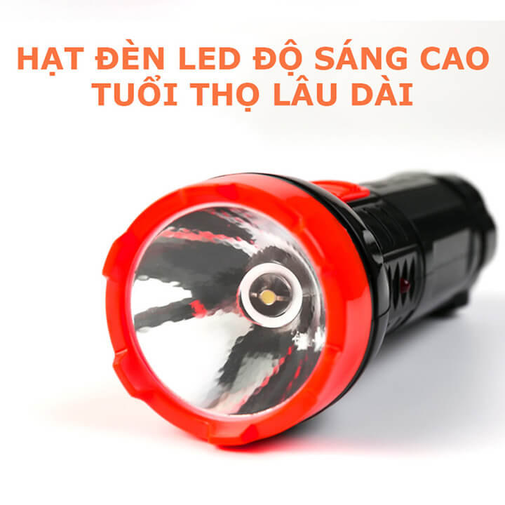 Đèn pin cầm tay siêu sáng chiếu xa 2 chế độ, pin trâu 400mah, đèn led cầm tay cao cấp
