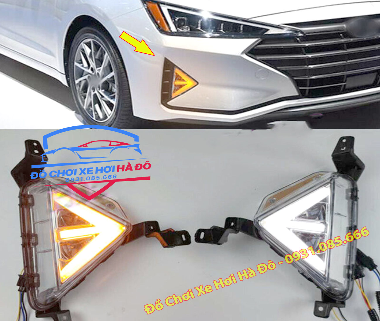 Đèn Led Gầm Trước Elantra 2019 2020 2021 - Bộ Đèn Gầm Led Hyundai Elantra 2019/2021