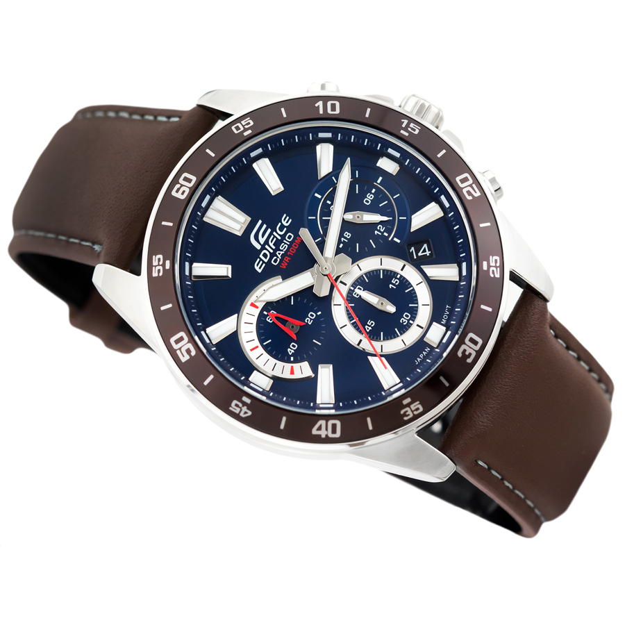 Đồng hồ nam dây da Casio Edifice chính hãng EFV-570L-2AVUDF