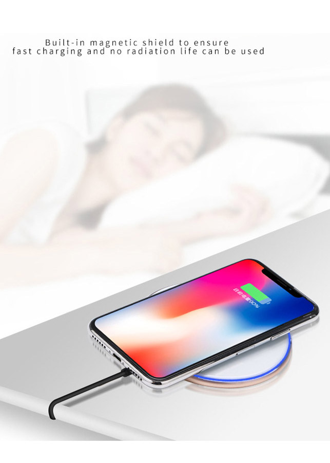 QUÀ TẶNG NGƯỜI ĐANG YÊU - SẠC KHÔNG DÂY  MẶT GƯƠNG CHO IPHONE VÀ THIẾT BỊ ANDROID FULL HỘP MÀU HƯỜNG LÃNG MẠN