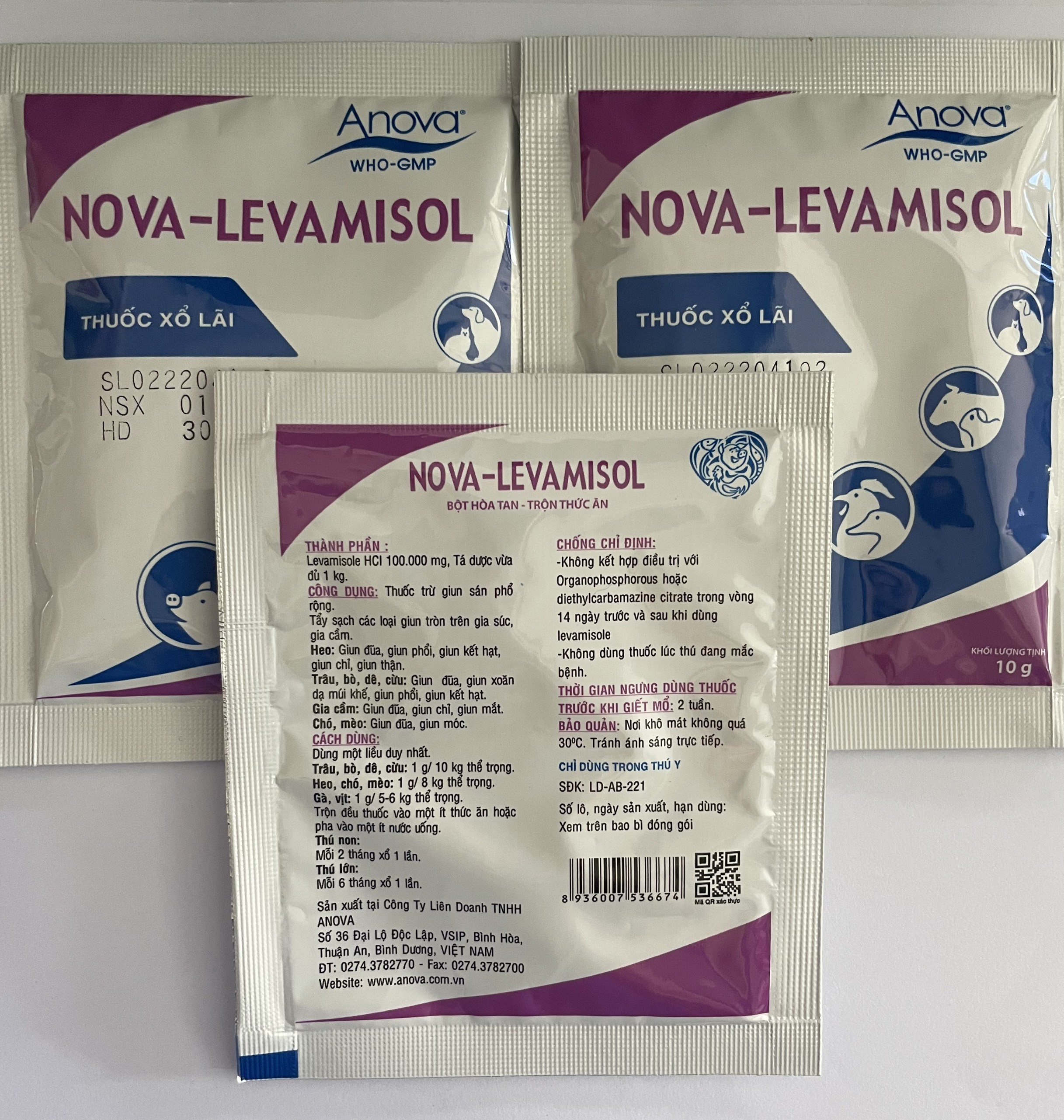 LEVAMISOL 10g - THUỐC XỔ LÃI