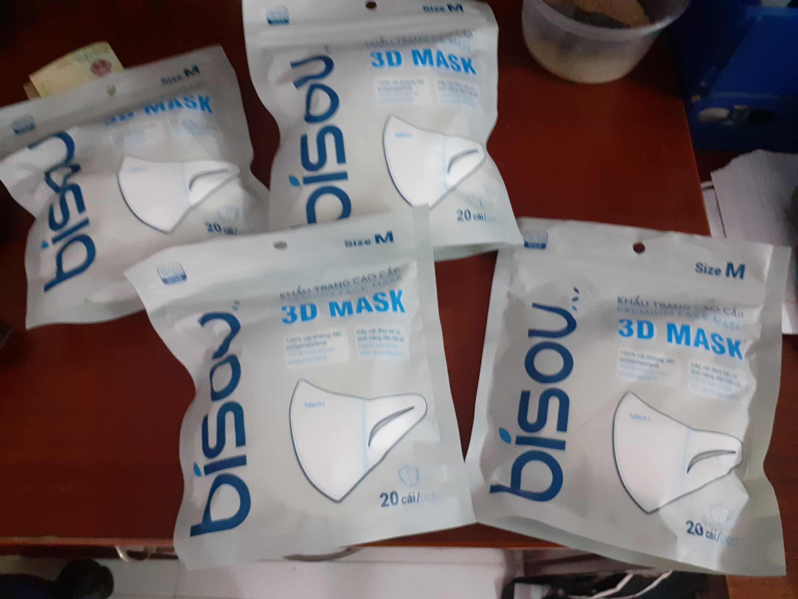 1 túi 20 cái Khẩu trang cao cấp 3D mask.