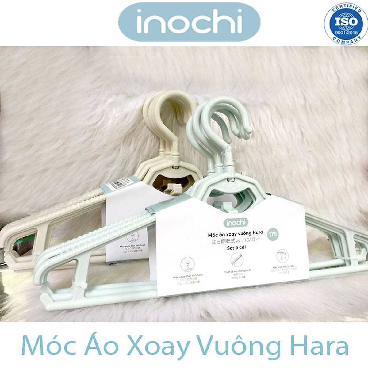 {Nhiều Sự Lựa Chọn} Lốc Móc Treo Quần Áo Đa Năng Hara Tùy Chọn Mẫu Phù Hợp Cho Các Loại Quần Áo : Áo Đầm , Áo Kiểu, Áo Mỏng , Quần Áo Người Lớn , Trẻ Em - Chính Hãng inochi ( Tặng khăn lau pakasa) Giao màu ngẫu nhiên