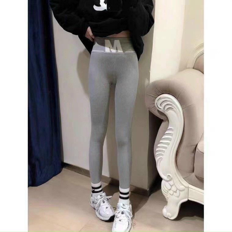Quần legging nữ cạp cao chữ M chất zip co giãn thoải mái QL01