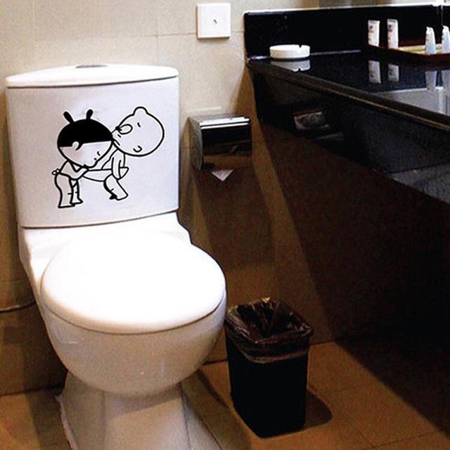 Hình dán decal trang trí toilet, bồn cầu, nhà vệ sinh chống thấm nước họa tiết siêu dễ thương