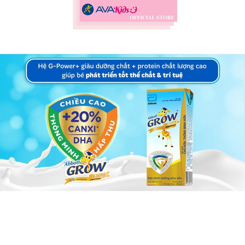 Thùng 48 hộp sữa pha sẵn Abbott Grow Gold hương vani 180 ml (từ 1 tuổi)