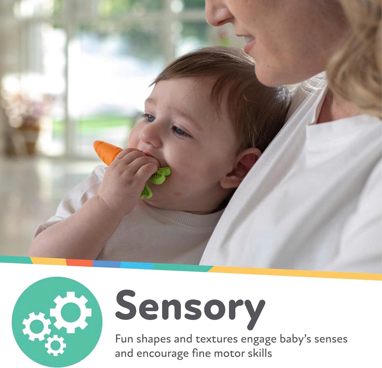 [ 81159 ] Bộ ngậm nướu hình quả Chuối + Củ Cà Rốt, chất liệu silicone ( 3m+ )