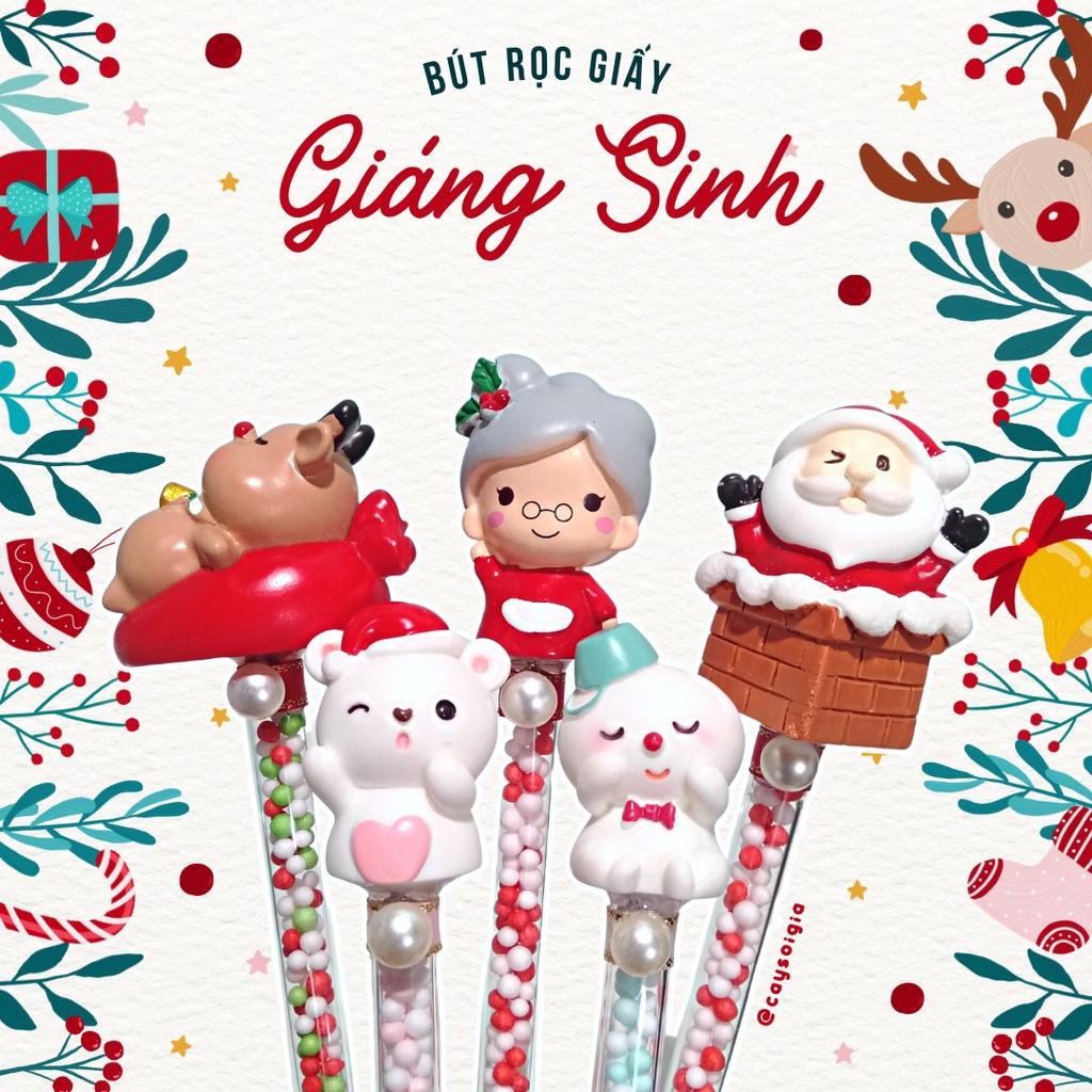 S104 - Bút dao rọc giấy Giáng Sinh Noel dễ thương unbox đơn hàng, cắt sticker băng dán washi tape - Cây Sồi Già - Tuần lộc ngủ say