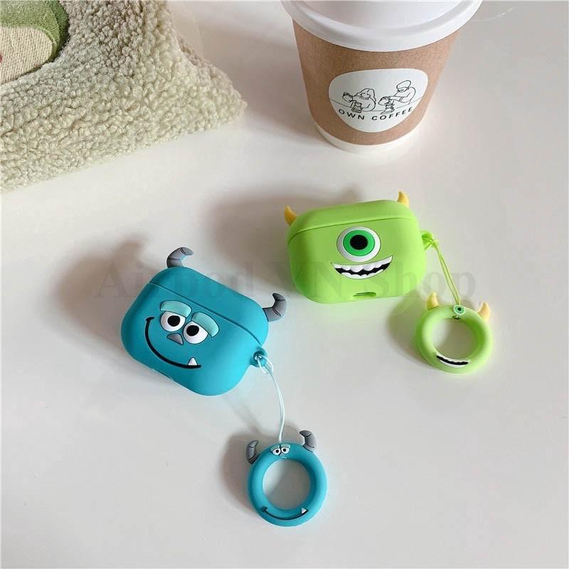 Bao Case Ốp dành cho airpod pro Mike & Sully silicon 3D cao cấp