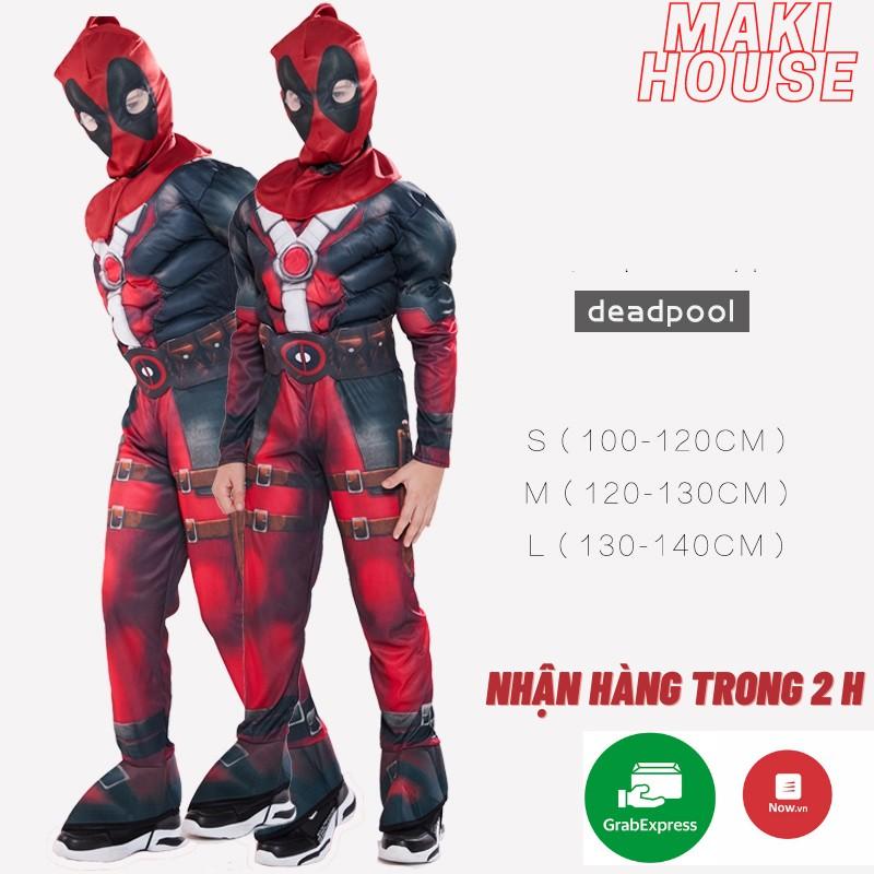 Quần áo Siêu Nhân cho bé trai Hoá Trang Deadpool Trang phục Siêu Anh Hùng