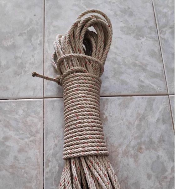 20 mét dây bô  PP 6mm chịu lực, dây thừng cột đồ, bạt xe tải, kéo mái che...