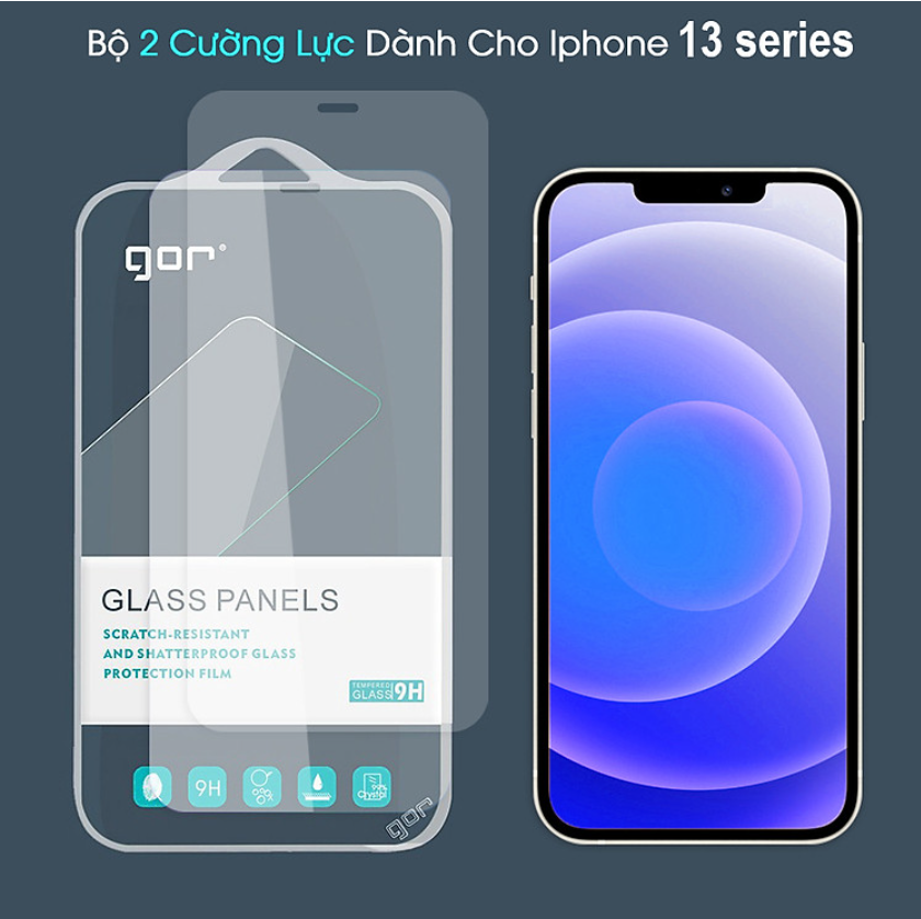 Kính Cường Lực GOR Cho IPHONE 13 Pro Max/ 13 Pro/ 13/ 13 Mini Trong Suốt Cao Cấp - - Hàng Nhập Khẩu