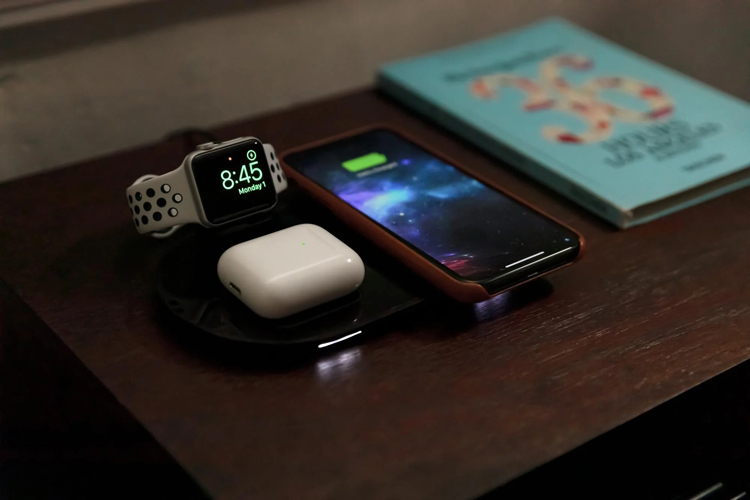 Đế sạc Không Dây Mophie 3-in-1 Wireless Charging Pad - Hàng Chính Hãng