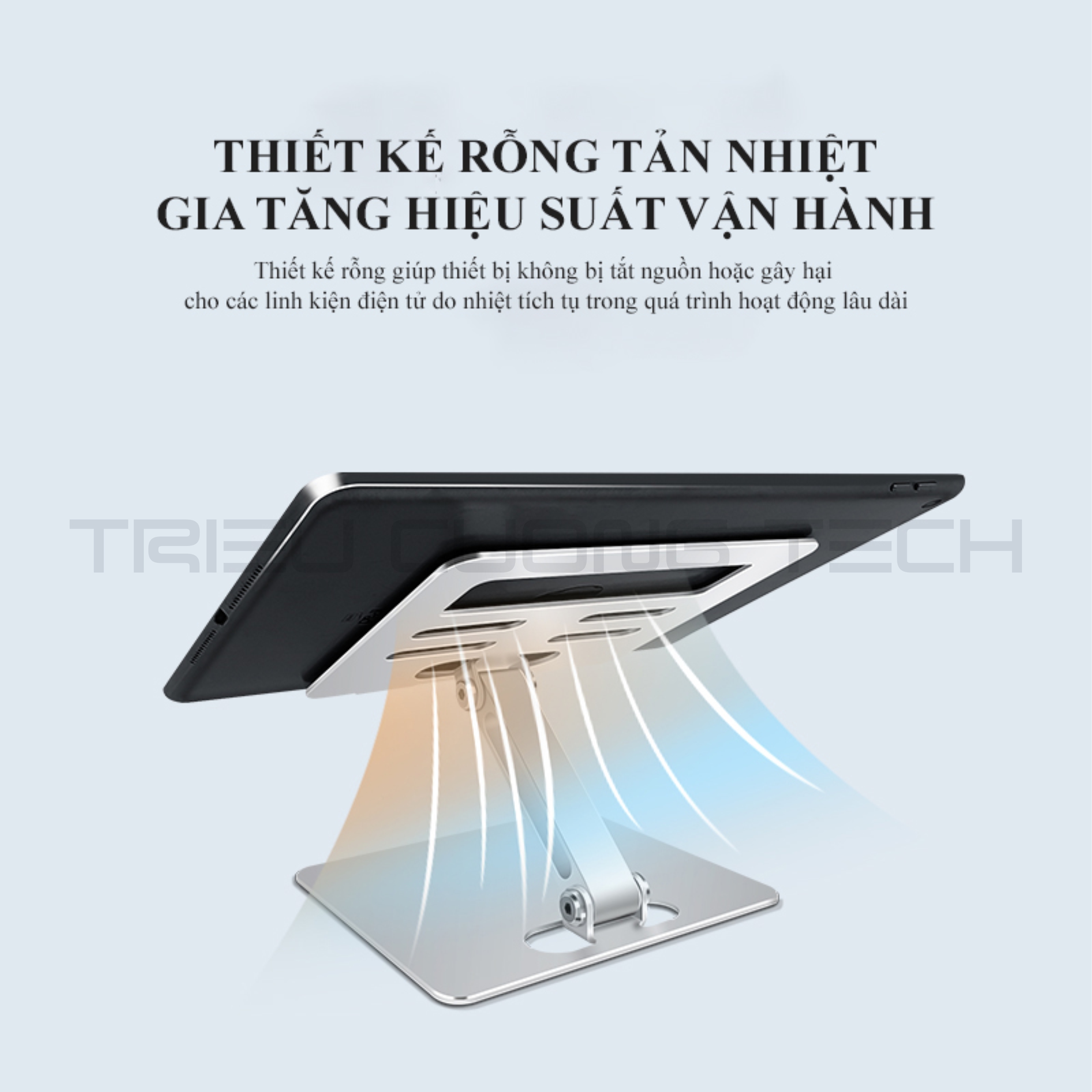 Giá Đỡ Máy Tính Bảng - Ipad - Điện Thoại Hợp Kim Nhôm Nguyên Khối - Nâng Hạ Điều Chỉnh Góc Nhìn Tùy Thích - Gấp Gọn Tiện Lợi - Hàng Chính Hãng