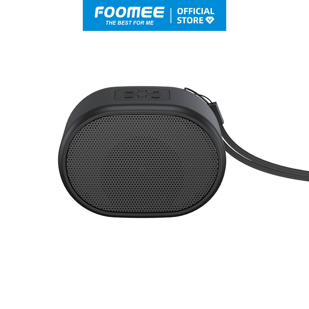 Loa Bluetooth Mini Pin FOOMEE HH20 - 1200mAh Có Cảm Ứng Hỗ Trợ Thẻ TF Và USB Kết Nối Điện Thoại - Màu Đen - Hàng Chính Hãng