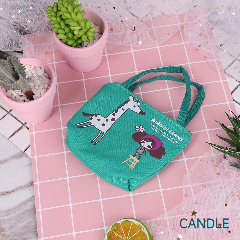 Túi Vải Canvas Khóa Kéo Đựng Tiền Xu Tiện Lợi