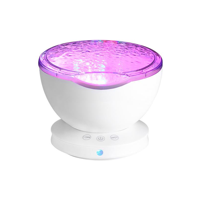 Đèn chiếu đèn LED mô phỏng s óng, 8 loại những người quan sát đêm cho trẻ em, 6 loại âm thanh, điều khiển từ xa, đồng hồ, đèn ngủ giường được dùng để trang trí phòng ngủ cho trẻ em, trẻ em và người lớn.
