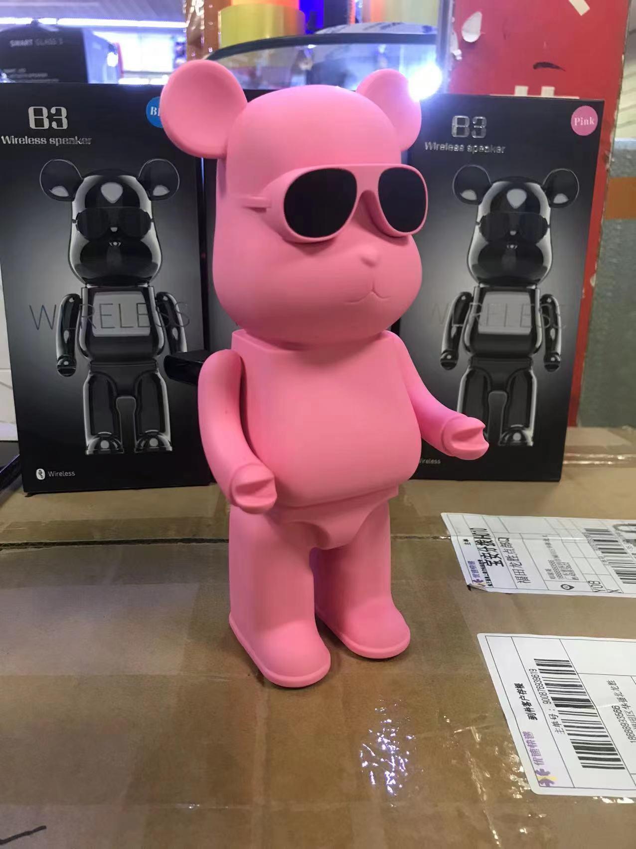 Loa Bluetooth hình gấu bạo lực Loa di động không dây TWS Cột siêu trầm công suất cao Loa máy tính PC Máy nghe nhạc loa hình gấu Màu sắc: ĐEN