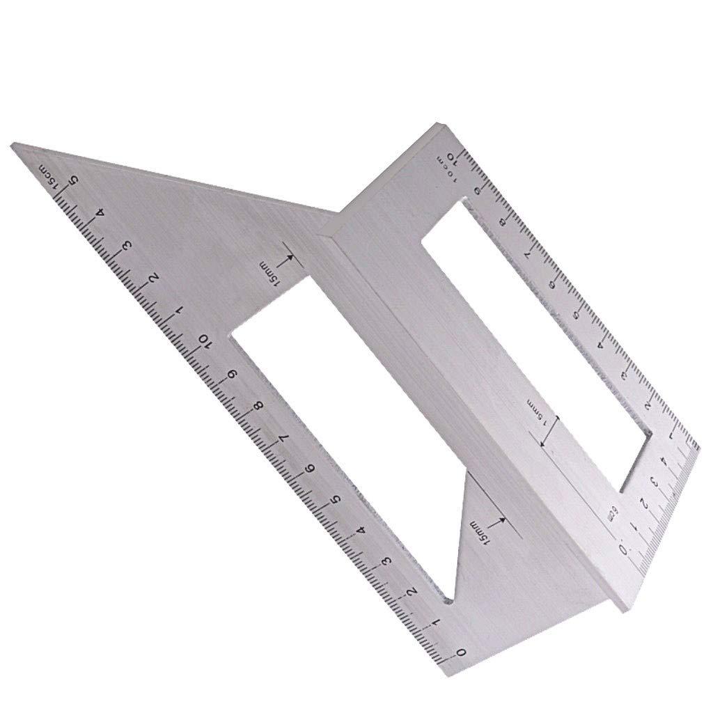 Công cụ góc báo cáo viên hình vuông trong phép đo hợp kim - Quy tắc góc đa chức năng, quy tắc hợp kim nhôm, thước đo t -shaped dọc