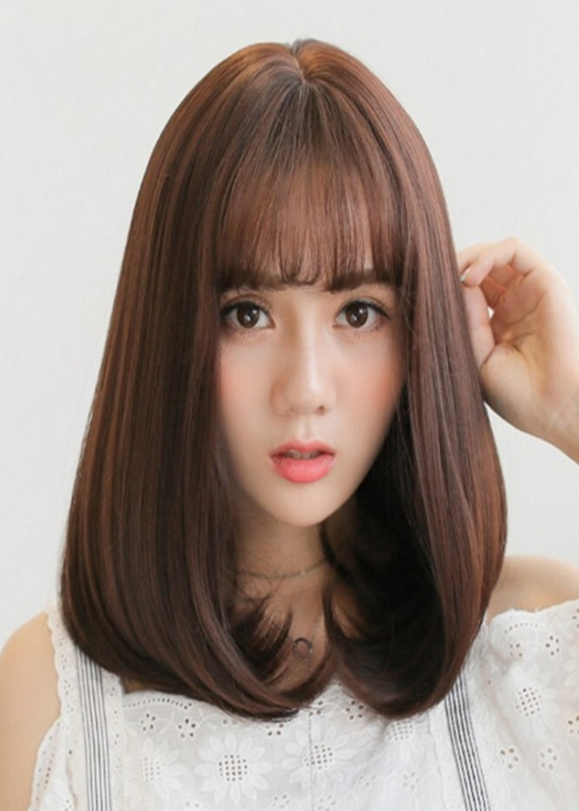 Tóc giả nữ hàn quốc tặng kèm lưới T85