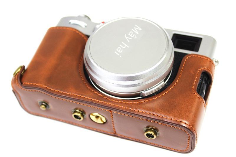 Ưu đãi đặc biệt cho máy ảnh đơn Fuji micro X100V pin rời bao da túi chụp ảnh túi máy ảnh X100V dây đeo vai