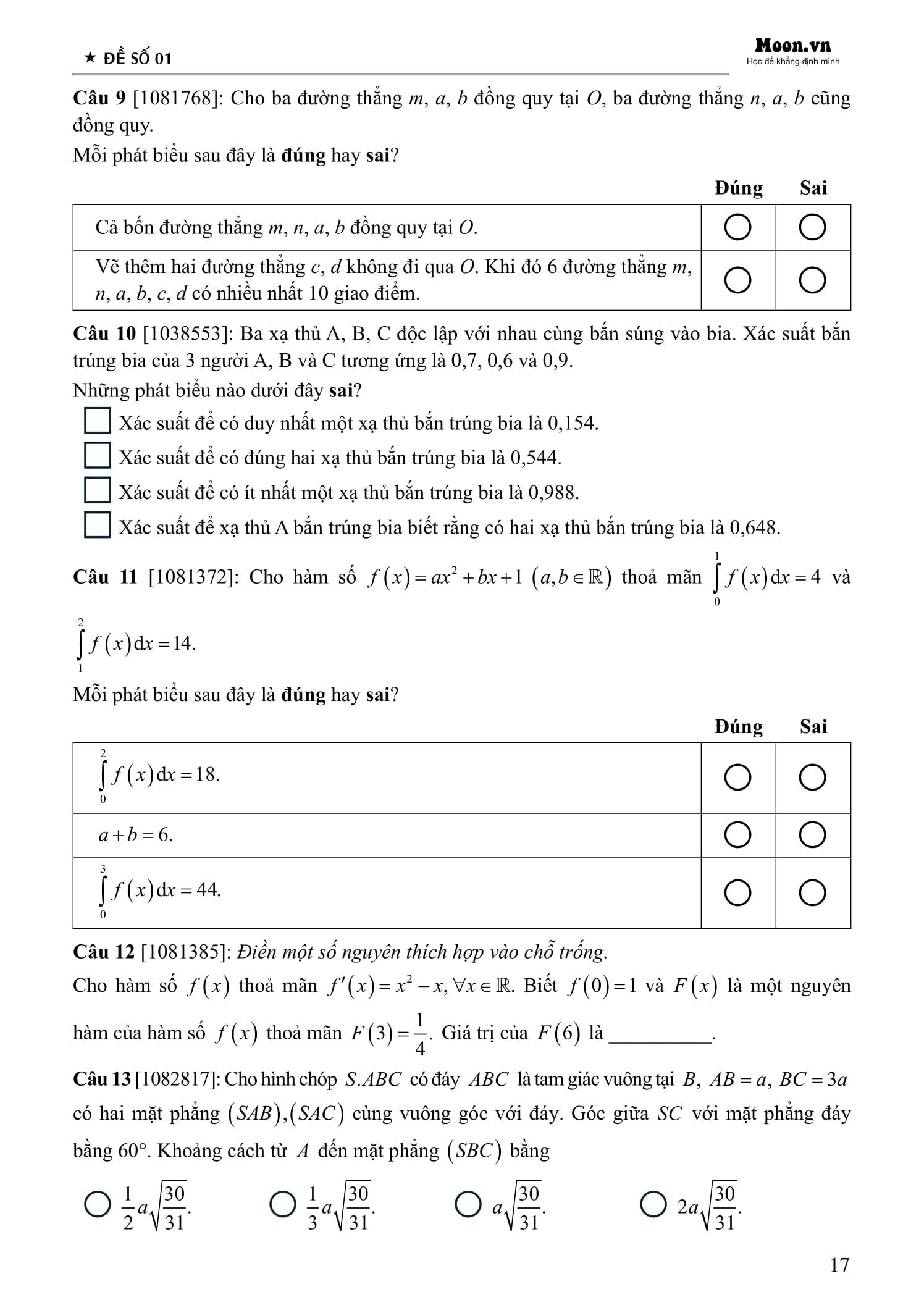 Sách - 20 Đề Luyện Thi Đánh Giá Tư Duy Theo Cấu Trúc Đề Của Đại Học Bách Khoa Hà Nội - TSA