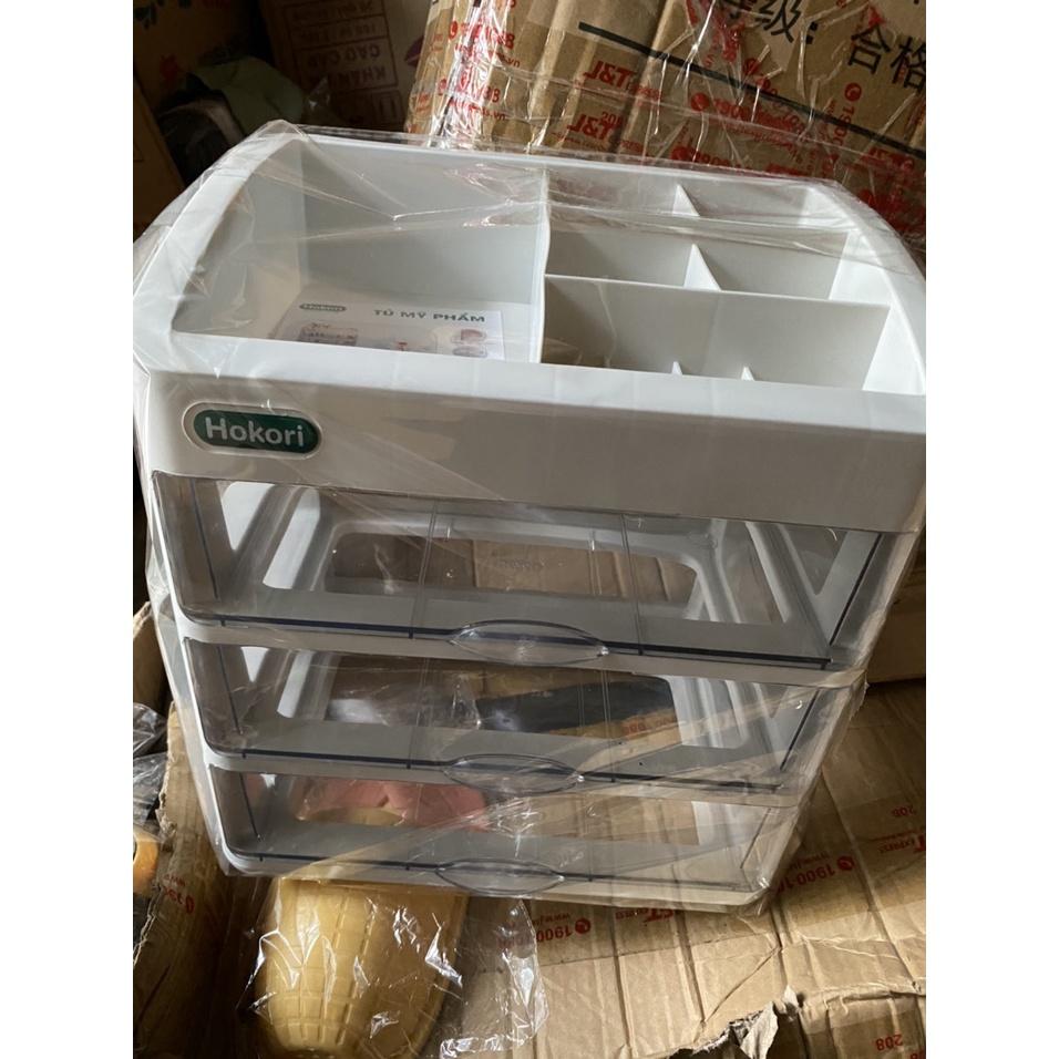 Tủ Đựng Mỹ Phẩm 4 Tầng HOKORI Cao Cấp Nhựa Việt Nhật, Kệ Đựng Mỹ Phẩm, Đồ Trang Điểm