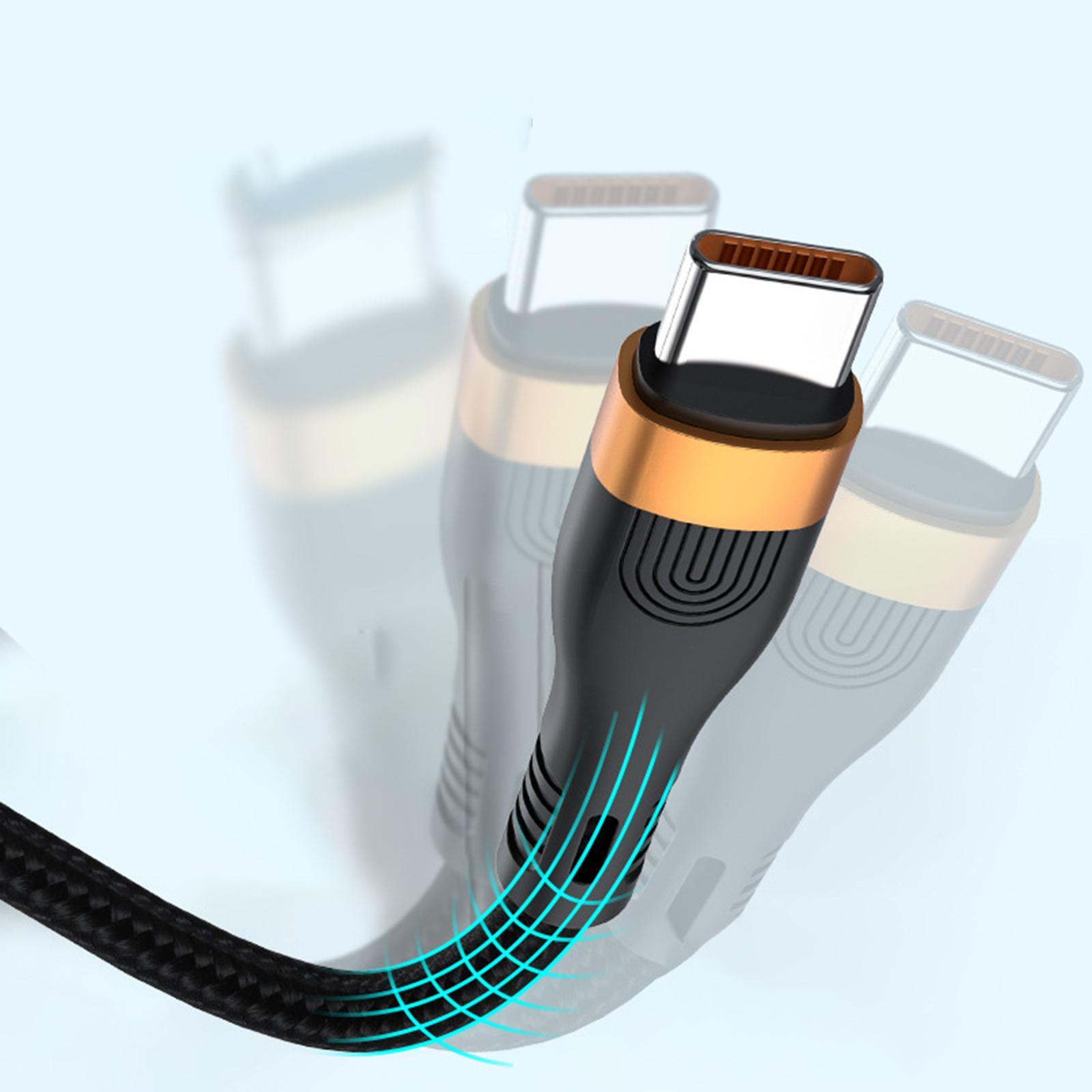 USB Type C Cable, 100W Syncing Cord, TPE Cord Type C to Type C Data Cable for Phones Laptop