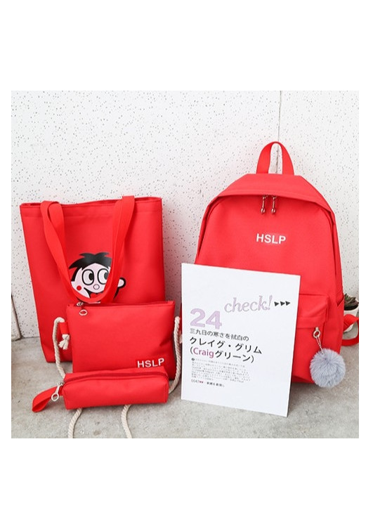 Bộ Combo 4 món Balo-Túi Tote- Bóp Ví anh hài thời trang