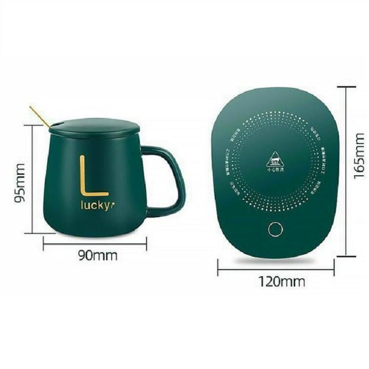 Cốc Sứ Hâm Nóng Kèm Đế Đện Thiết Kế Hiện Đại, Gọn Nhẹ, Dùng Để Hâm Sữa, Cà Phê, Hâm Trà, Tổ Yến