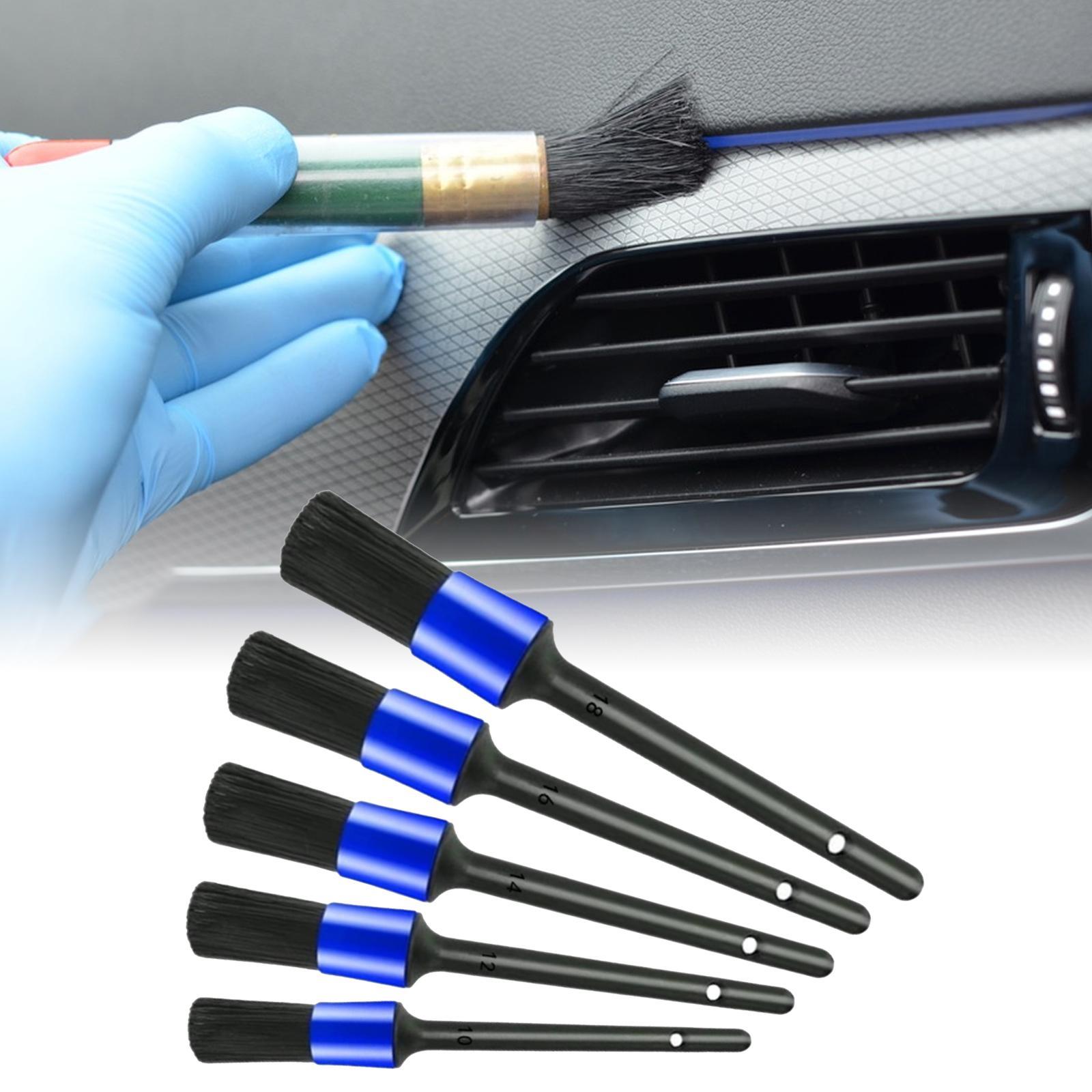 5 Pieces Car Detail Brush for Vehicles Interior Exterior Wheels Engine