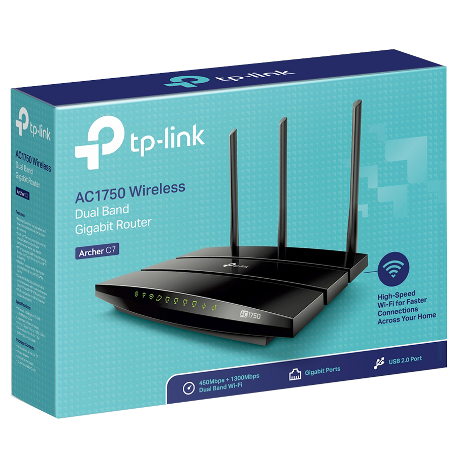 Bộ Phát Wifi TP-Link Archer C7 Băng Tần Kép AC1750 - Hàng Chính Hãng